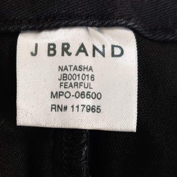 J Brand black skinny wax coated stretch Jean - Picture 6 of 6